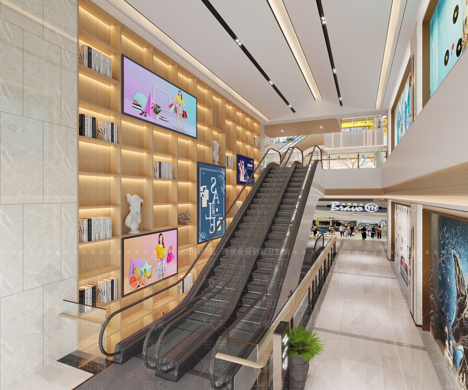 现代商场过道3D模型下载【ID:1108184097】