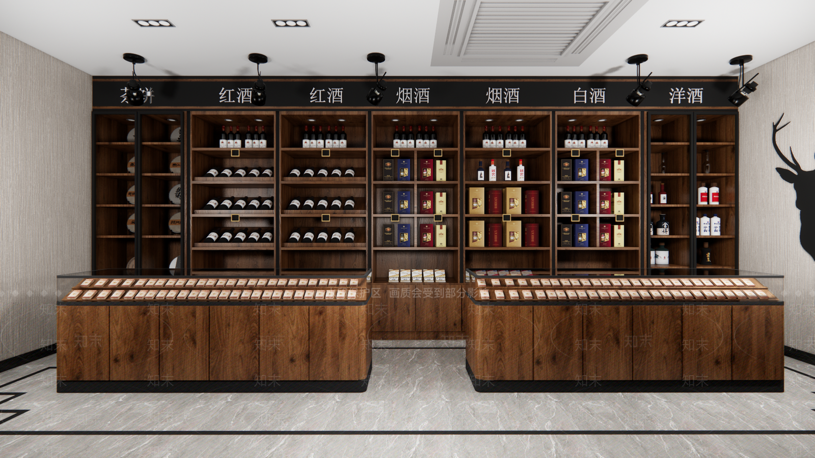 现代烟酒店专柜SU模型下载【ID:1108185287】