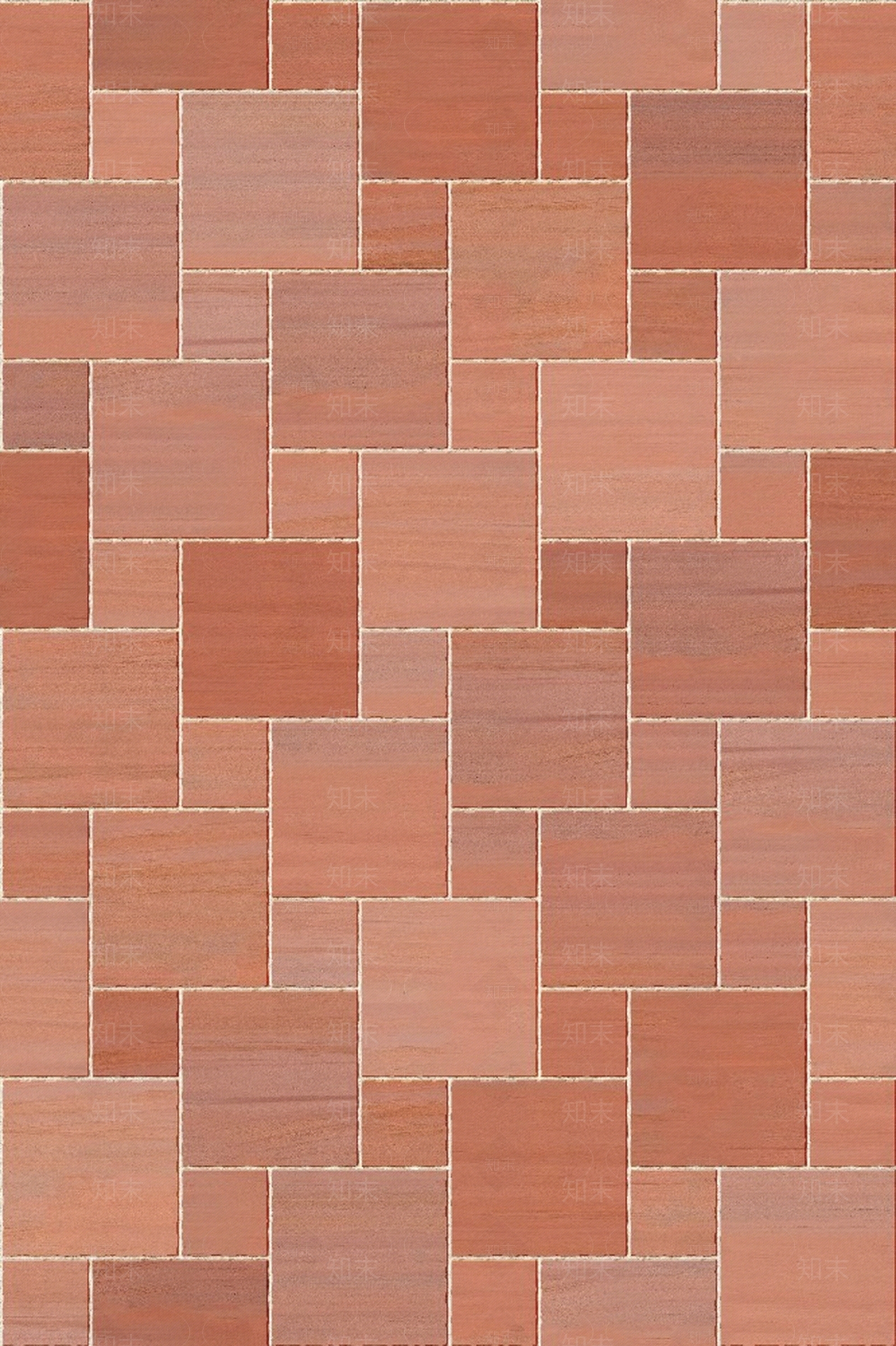 大小方错拼红砖室外广场砖贴图下载【ID:1108187312】