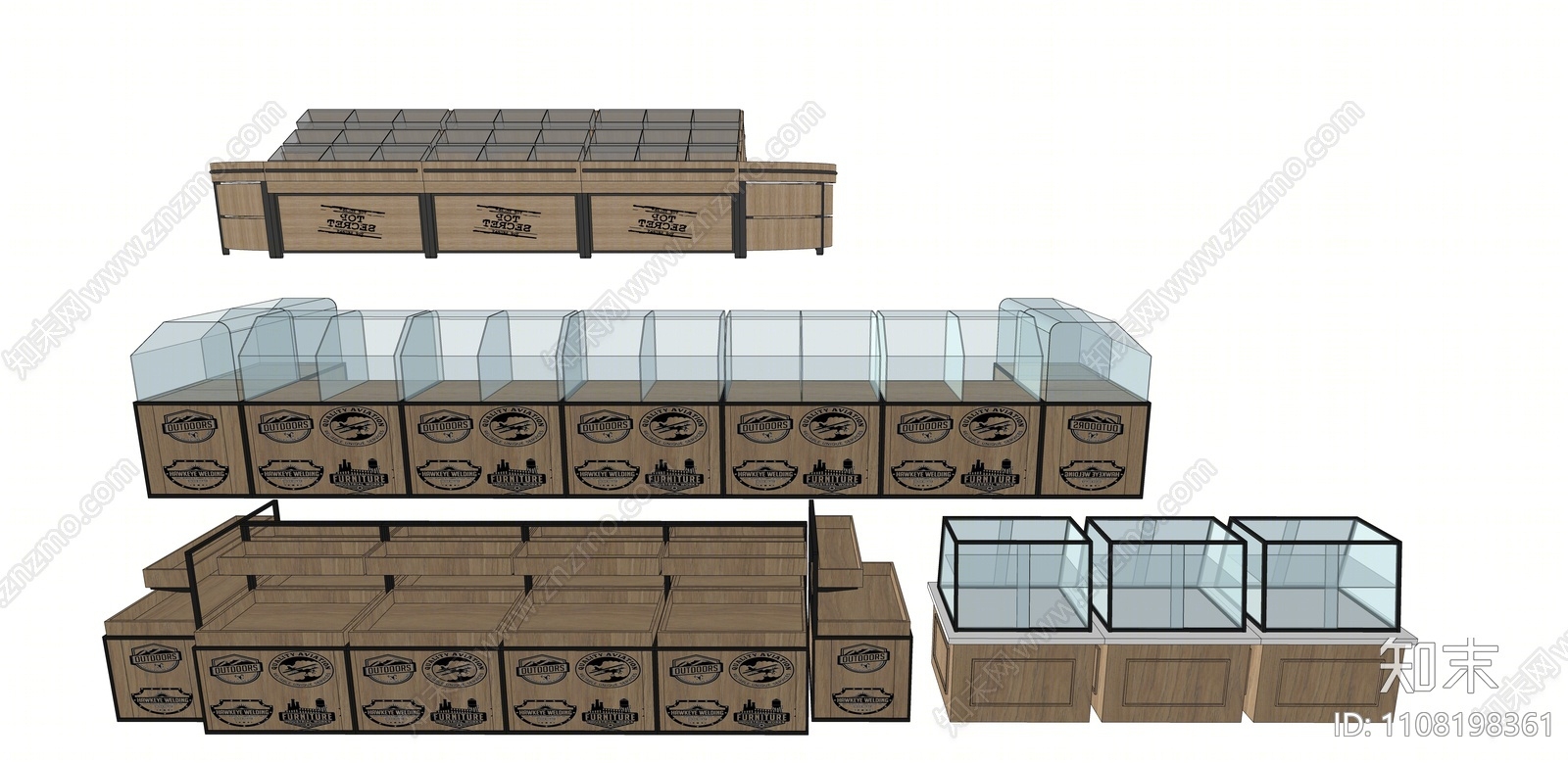 现代展柜SU模型下载【ID:1108198361】
