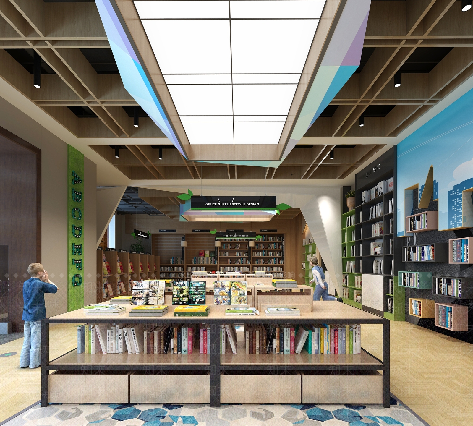 现代书店3D模型下载【ID:1108233123】