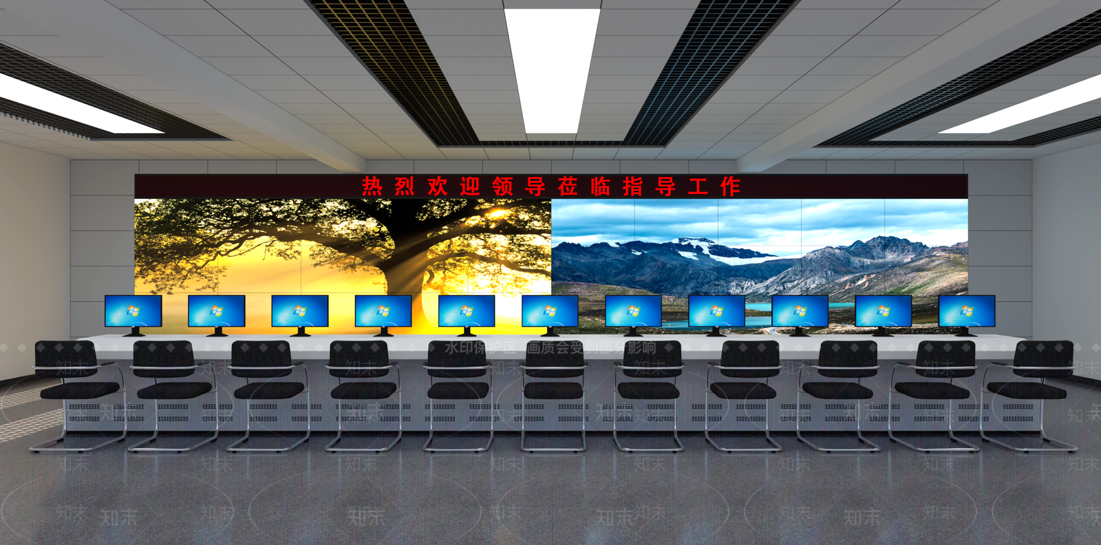 现代监控室SU模型下载【ID:1108202534】