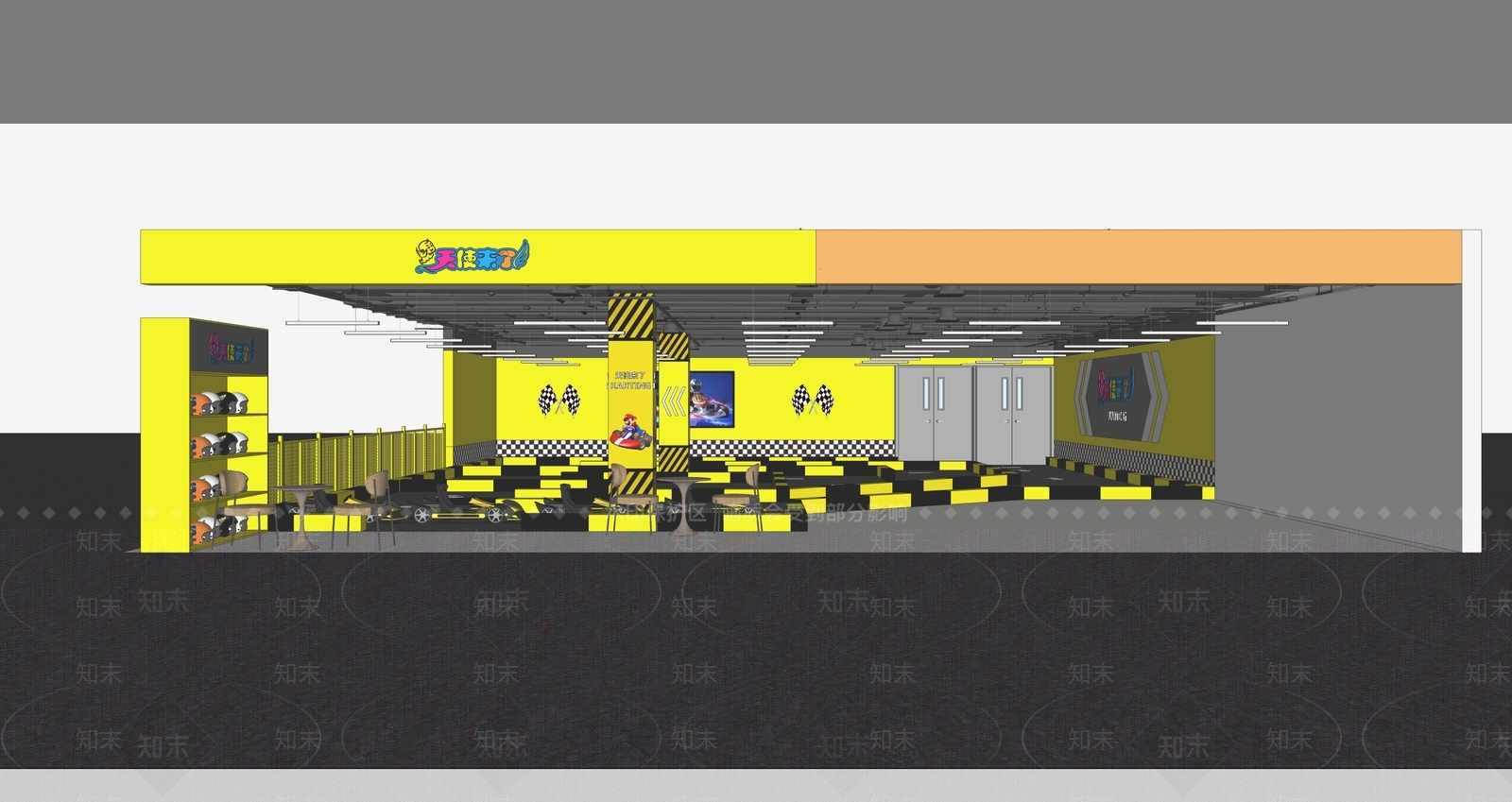 现代儿童卡丁车乐园SU模型下载【ID:1108203983】
