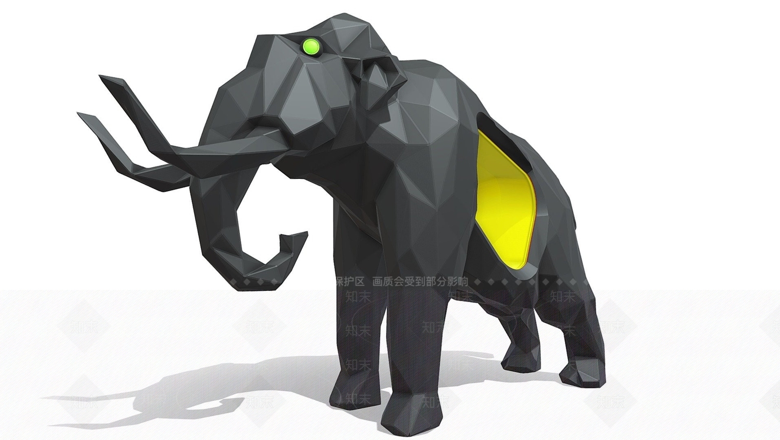 现代大象雕塑摆件3D模型下载【ID:1108204957】