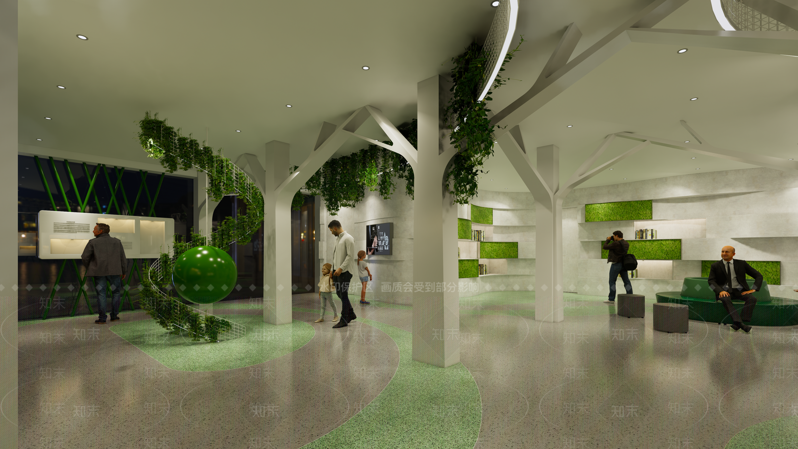 现代党建展厅SU模型下载【ID:1108222173】