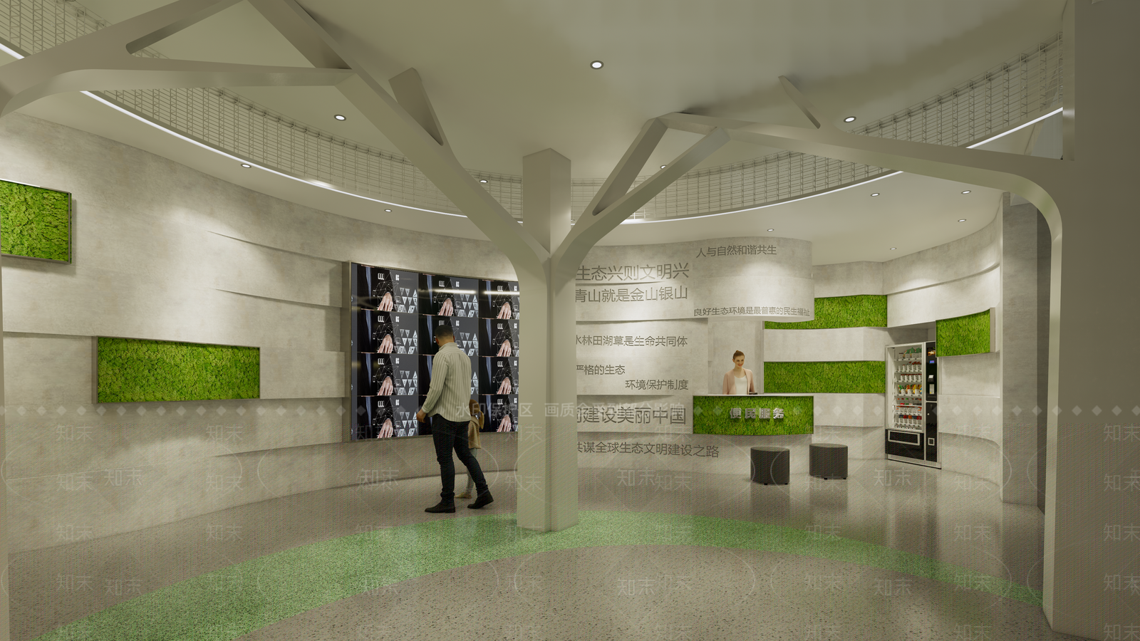 现代党建展厅SU模型下载【ID:1108222173】