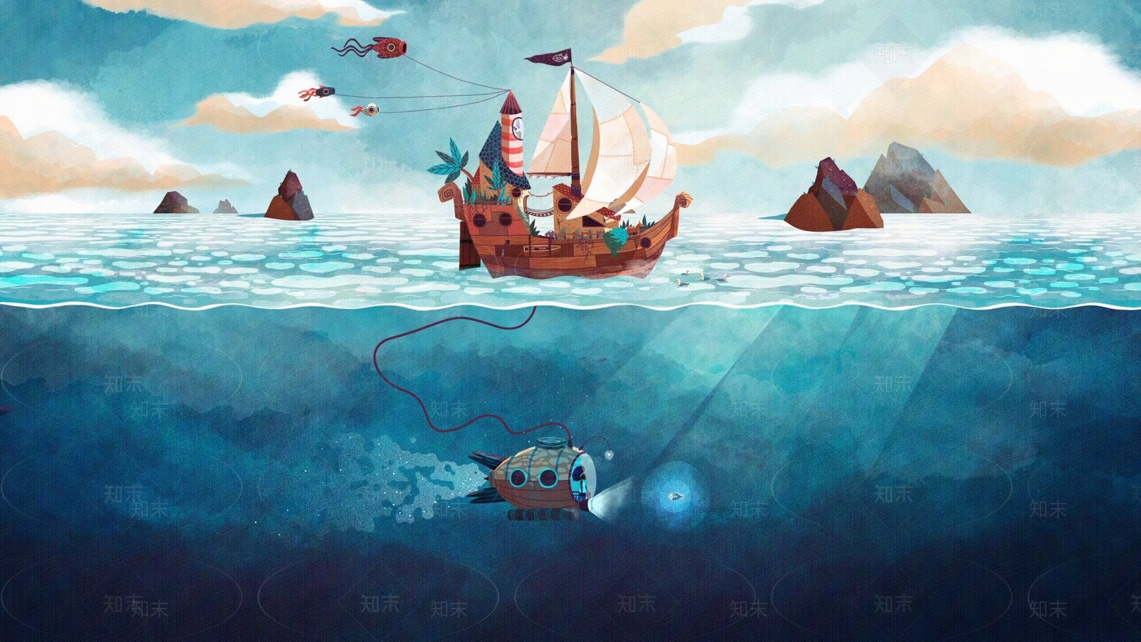 儿童动漫卡通壁画贴图下载【ID:1108248436】