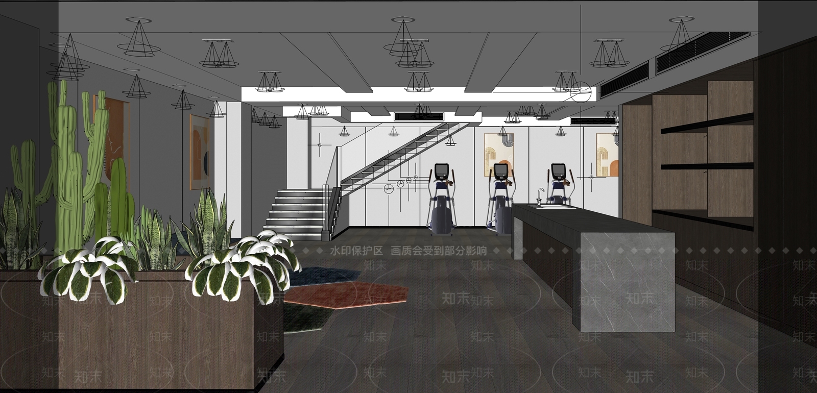 现代其它休闲娱乐空间SU模型下载【ID:1108322089】