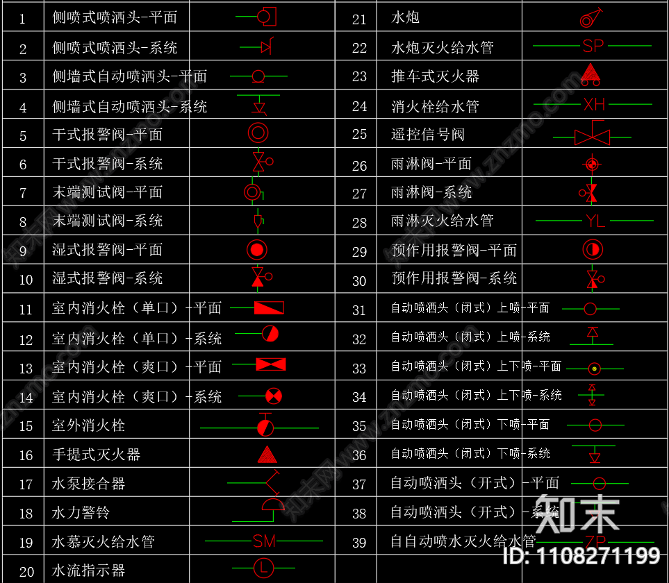 CAD建筑给排水标准图例施工图下载【ID:1108271199】