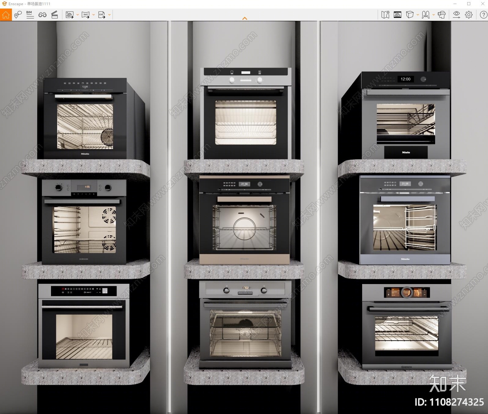 现代烤箱SU模型下载【ID:1108274325】