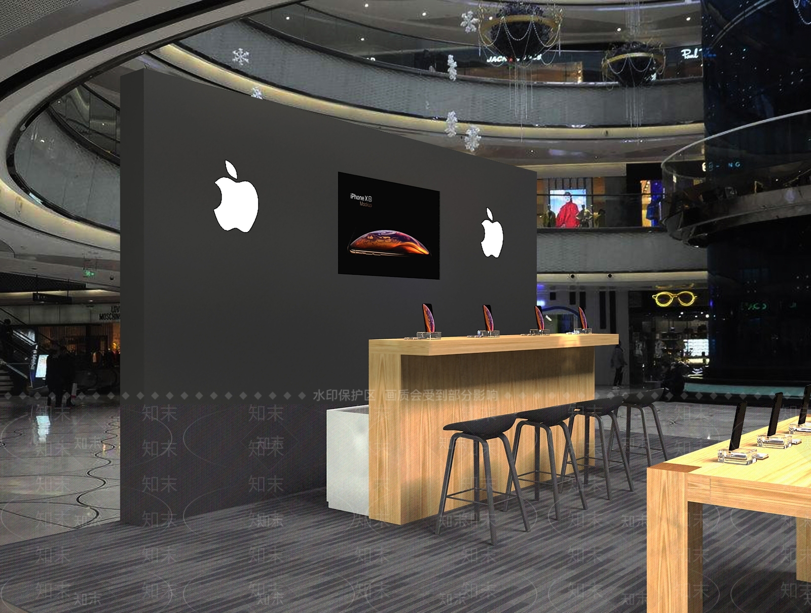 现代手机专卖店3D模型下载【ID:1108289372】