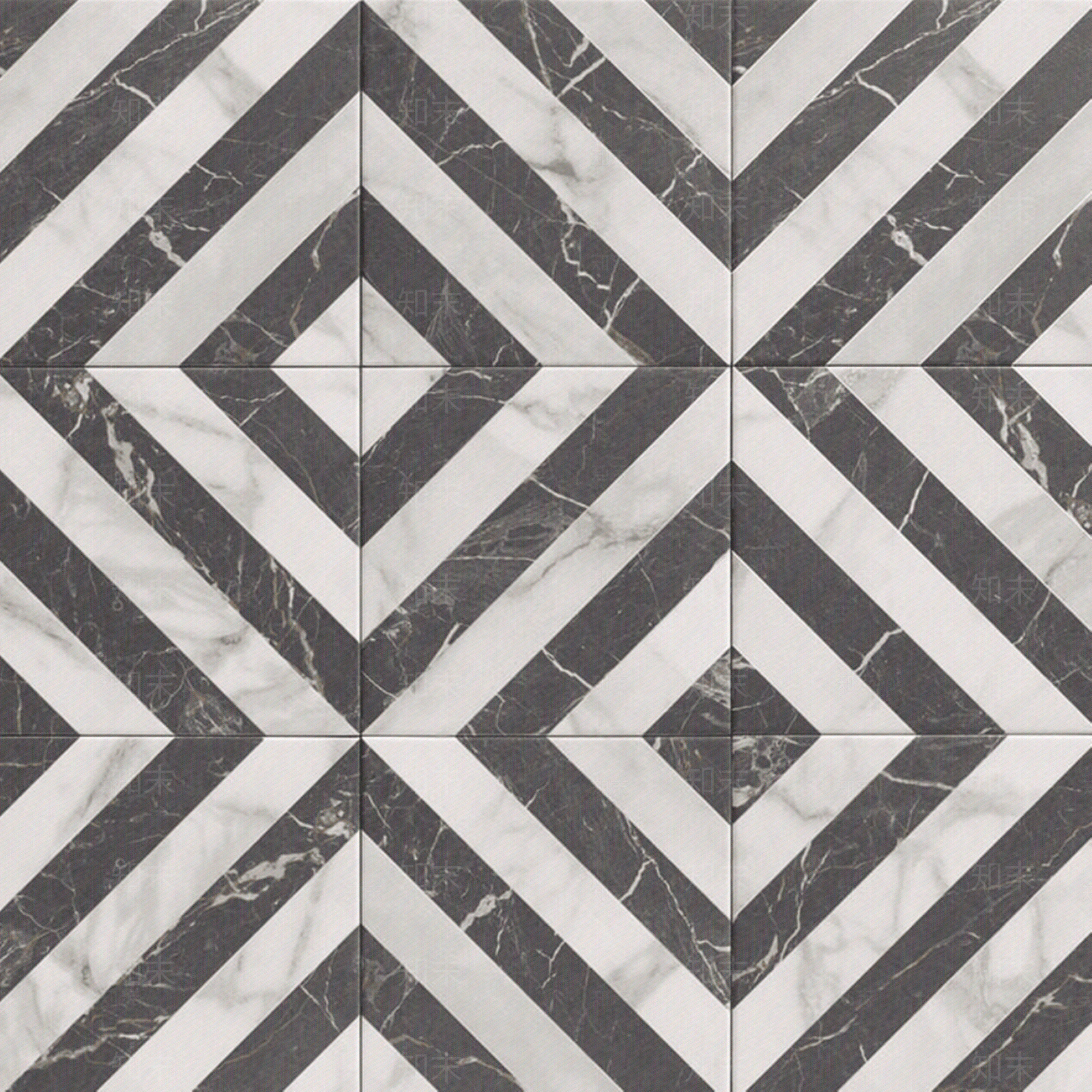 黑白墙壁花砖贴图下载