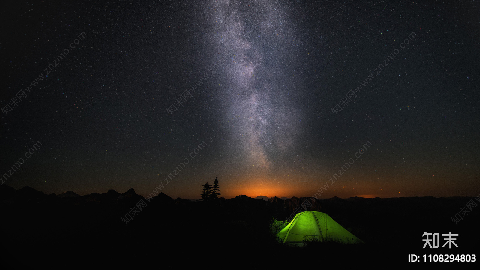 夜晚星空宿營貼圖下載