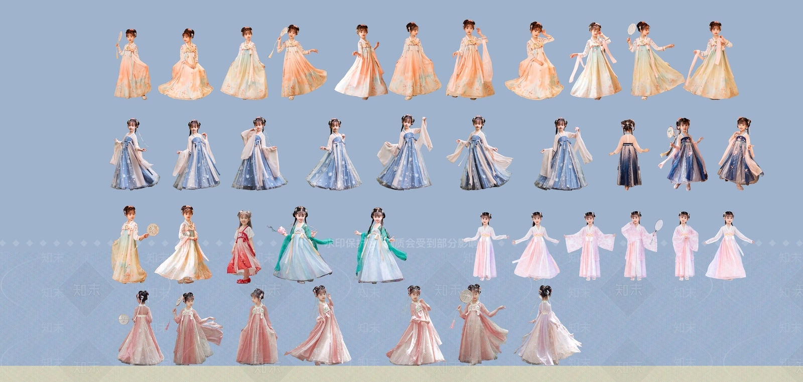 2D汉服儿童SU模型下载【ID:1108383767】