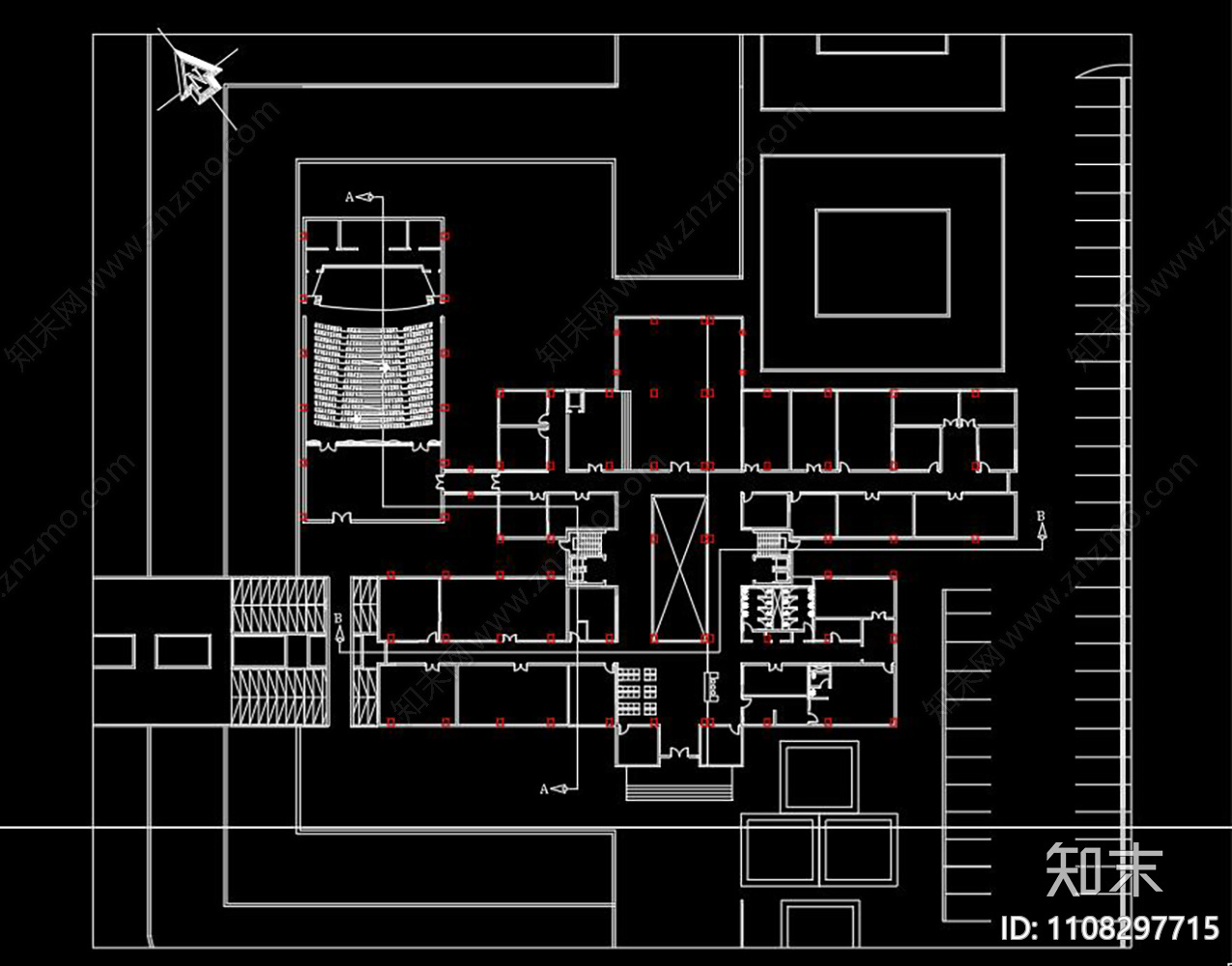 办公建筑CADcad施工图下载【ID:1108297715】