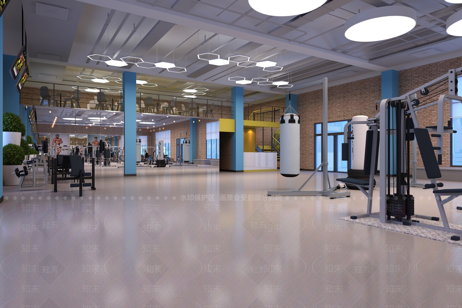 现代健身房3D模型下载【ID:1108301443】