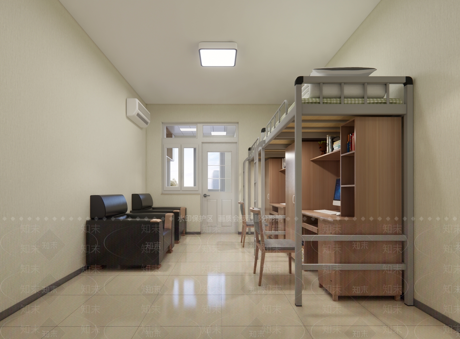现代学生宿舍SU模型下载【ID:1108301680】