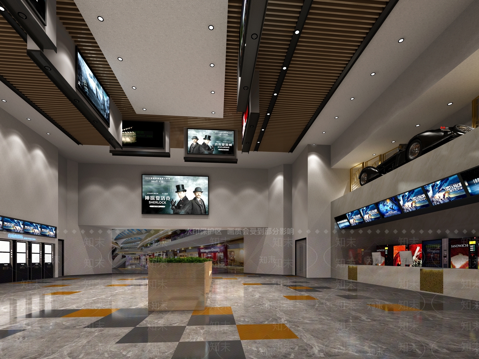 现代电影院3D模型下载【ID:1108303304】