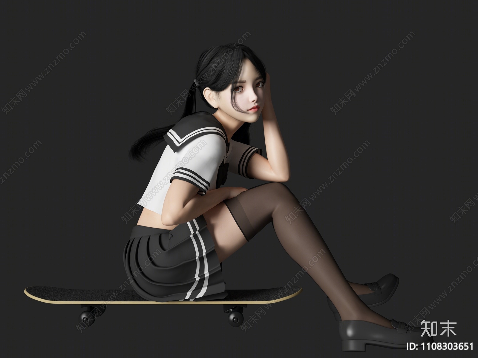 现代女人3D模型下载【ID:1108303651】