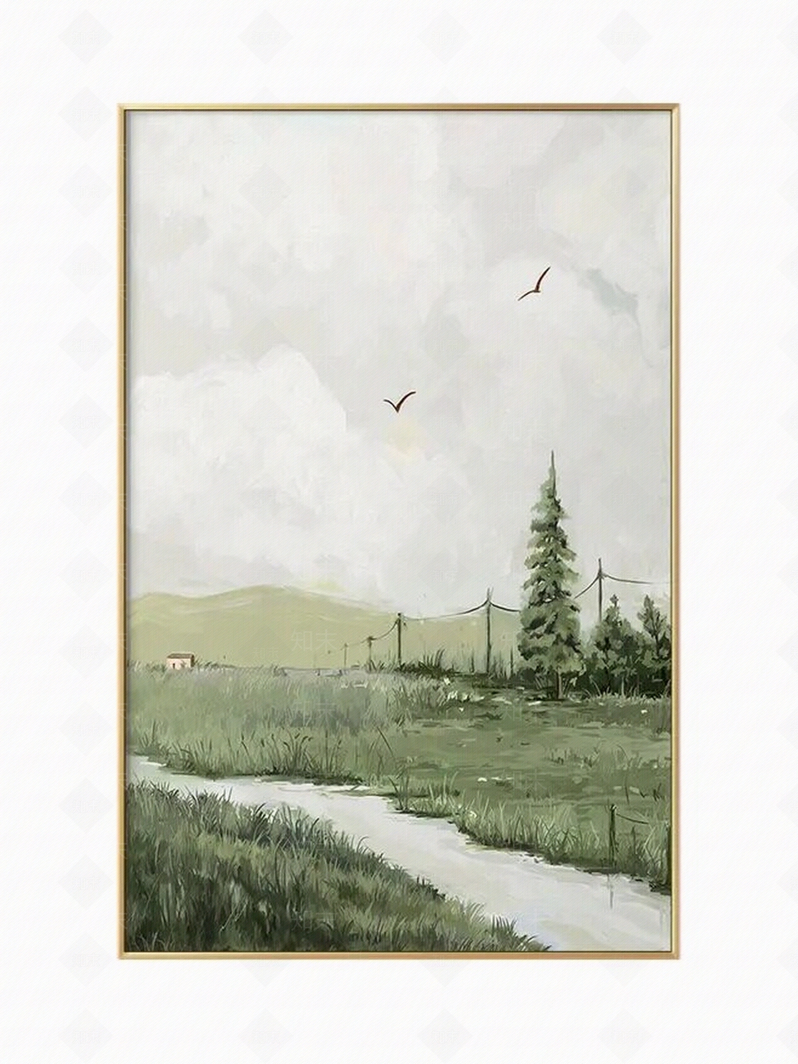 风景油画装饰画贴图下载【ID:1108309837】