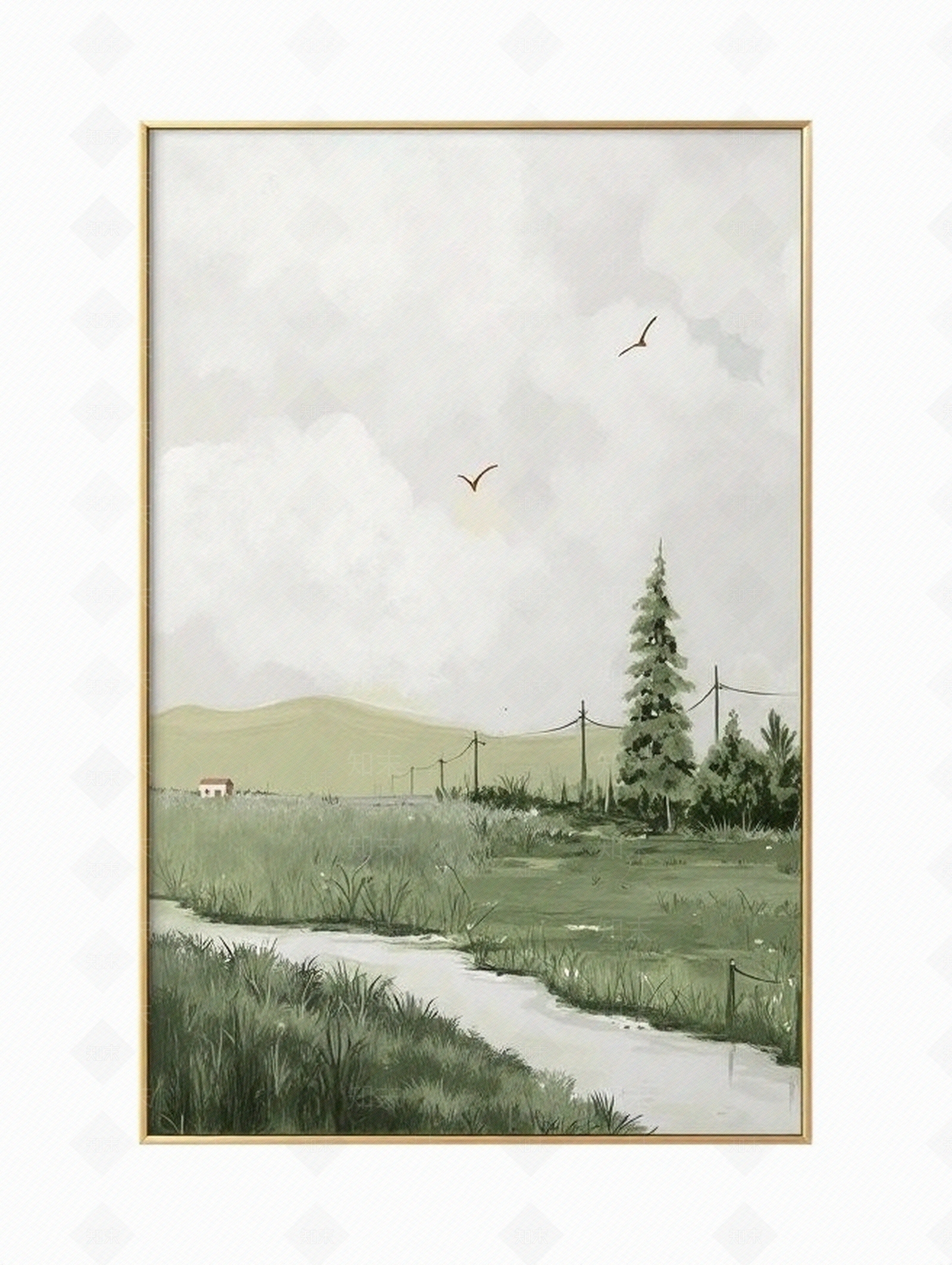 风景油画装饰画贴图下载【ID:1195352948】