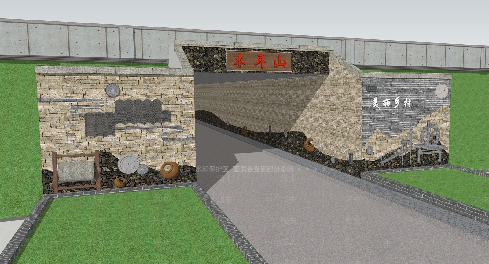 现代隧道SU模型下载【ID:1108313494】
