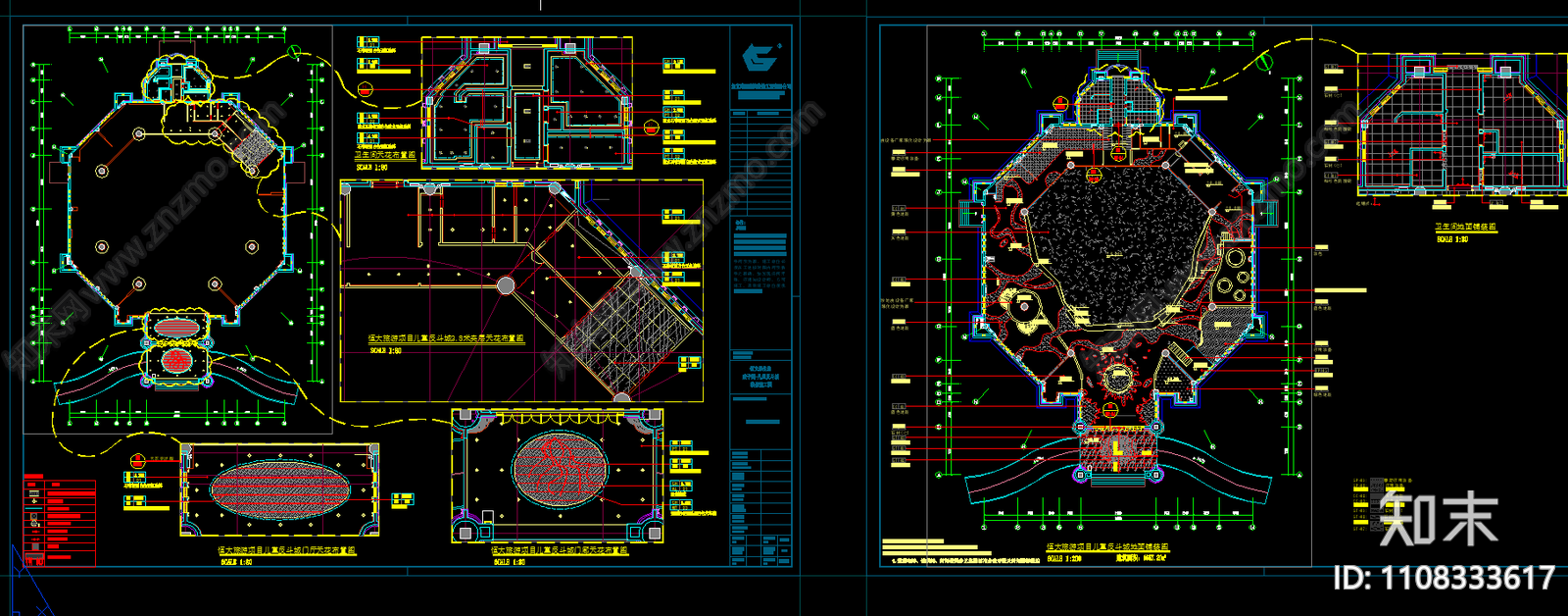 游乐园cad施工图下载【ID:1108333617】