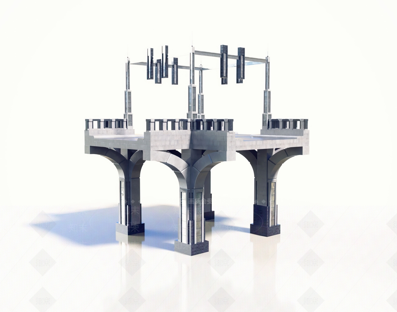 现代大桥3D模型下载【ID:1108338854】