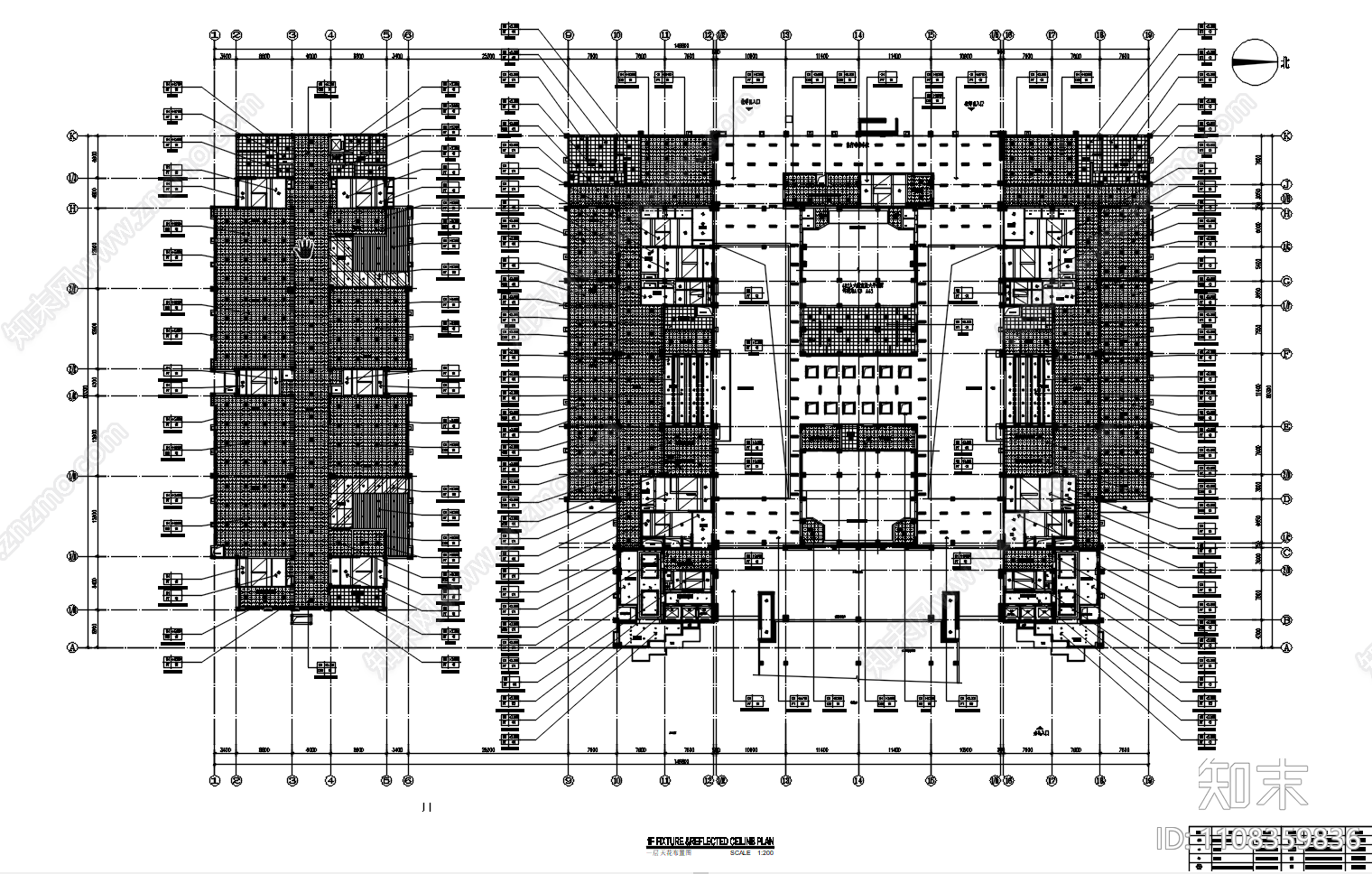 大学综合楼装饰施工图cad施工图下载【ID:1108359836】