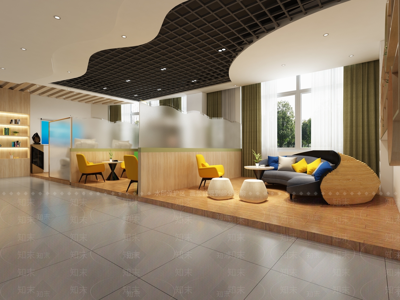 现代休息区3D模型下载【ID:1108366050】