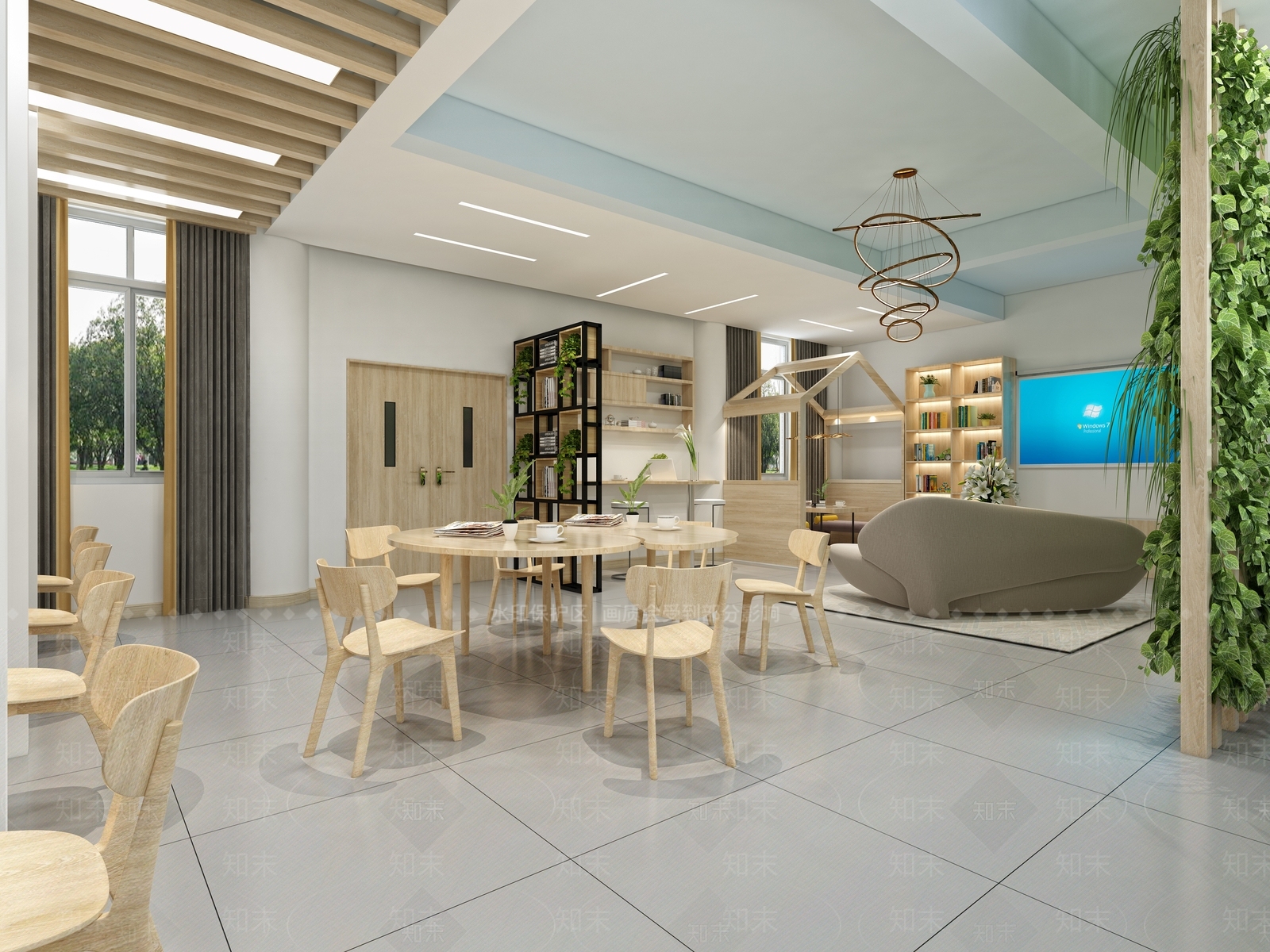 现代休息区3D模型下载【ID:1108366050】