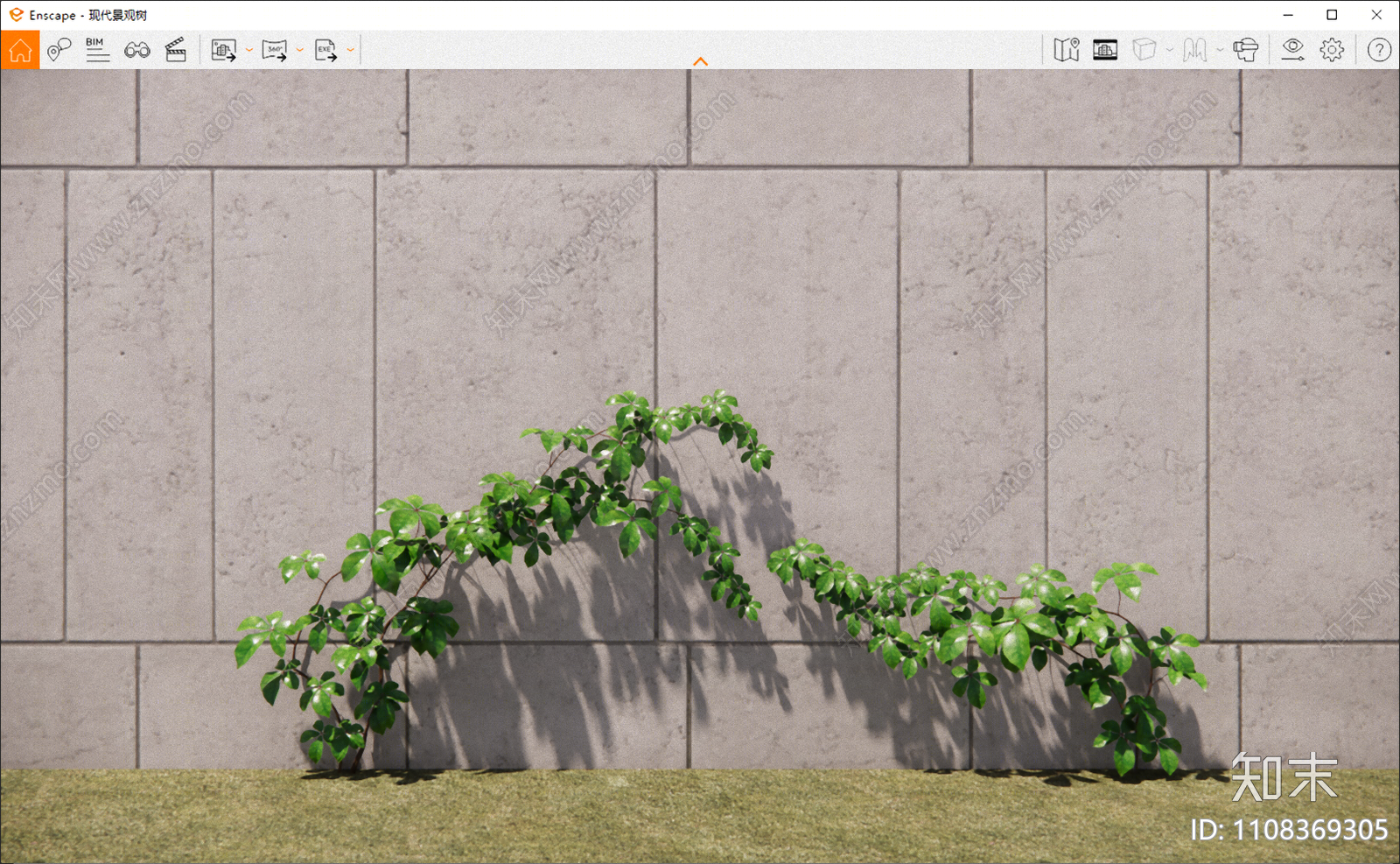现代爬山虎SU模型下载【ID:1108369305】