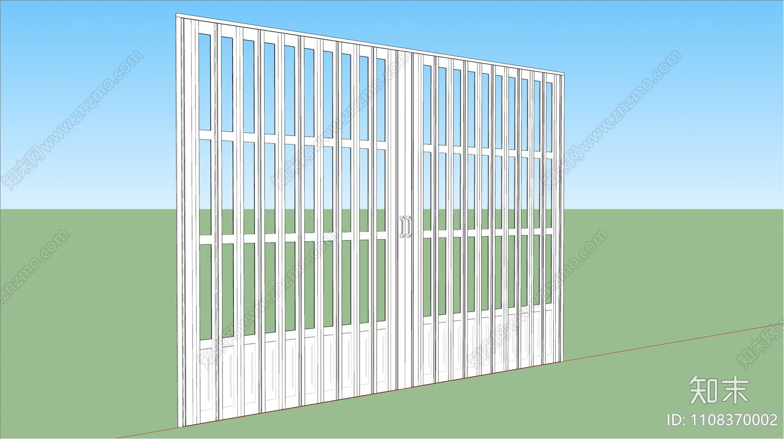 现代折叠门SU模型下载【ID:1108370002】