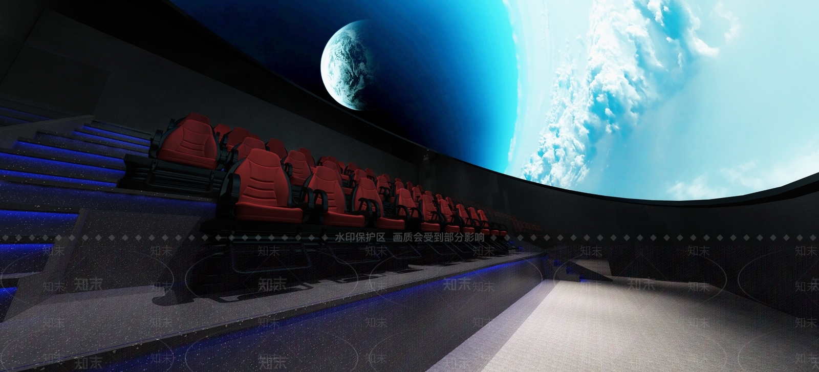现代穹顶电影院3D模型下载【ID:1108370800】