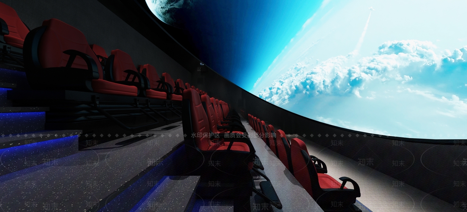现代穹顶电影院3D模型下载【ID:1108370800】