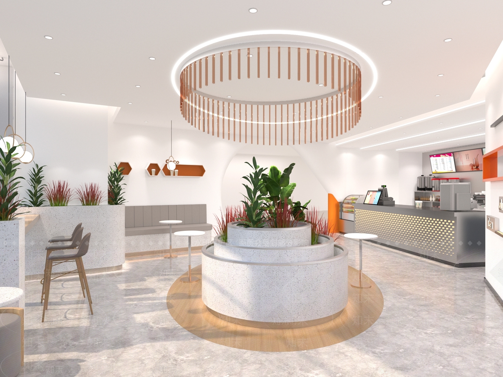 现代奶茶店3D模型下载【ID:1108371045】