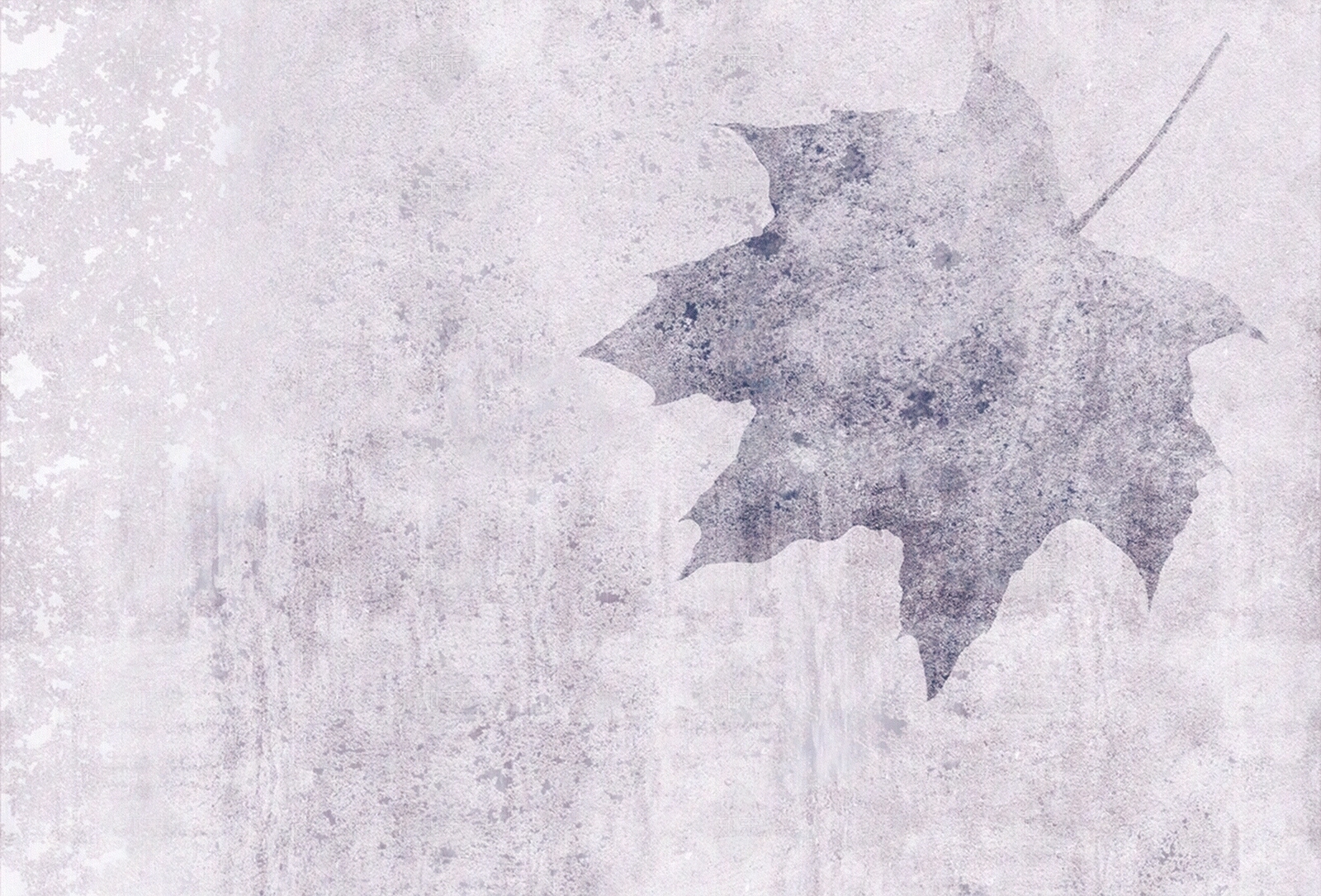 新中式水墨枫叶壁画贴图下载【ID:1108626701】