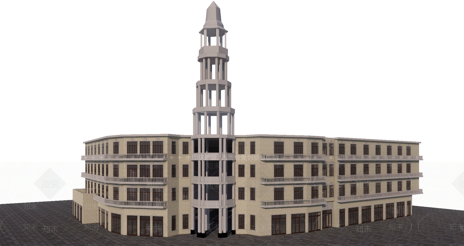 古典风格上海大世界SU模型下载【ID:1108416268】