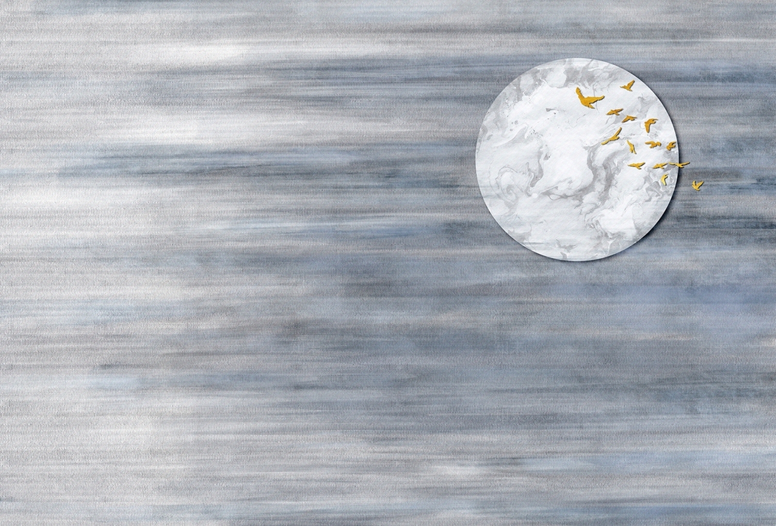 新中式水墨明月壁画贴图下载【ID:1108595683】