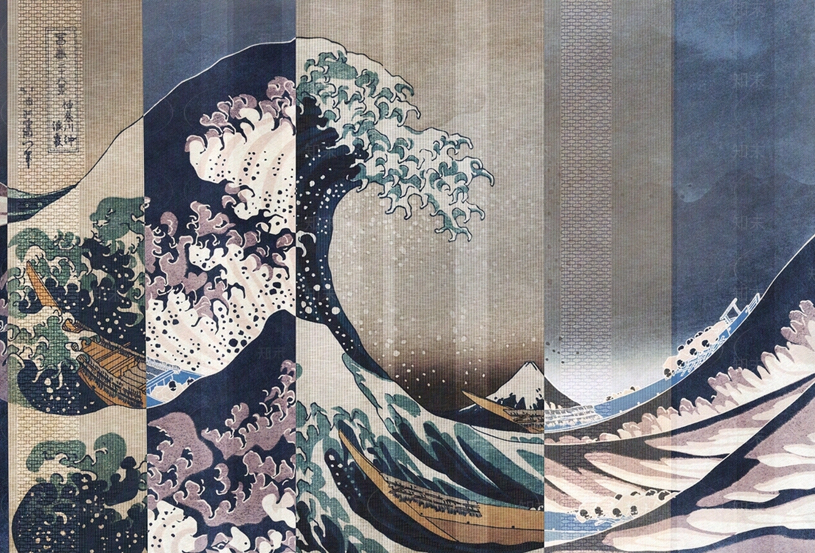 日式浮世绘壁画贴图下载【ID:1108506477】