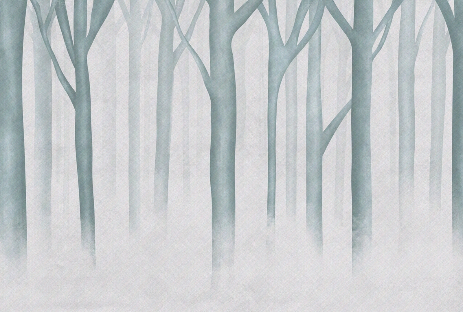 现代简约蓝色森林壁画贴图下载【ID:1108430834】