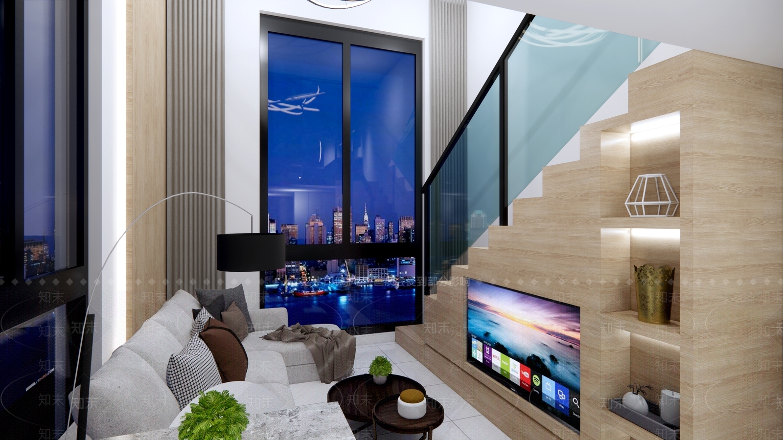 现代Loft公寓SU模型下载【ID:1108388510】