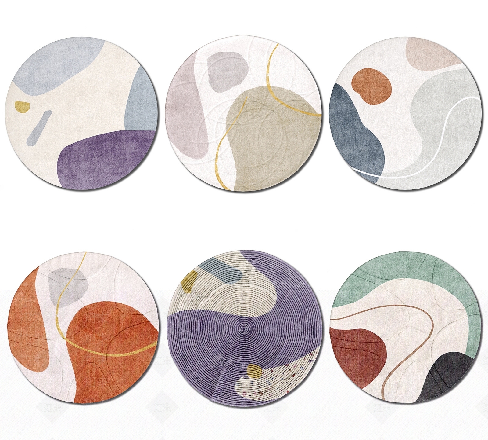 现代毛绒地毯SU模型下载【ID:1108399002】