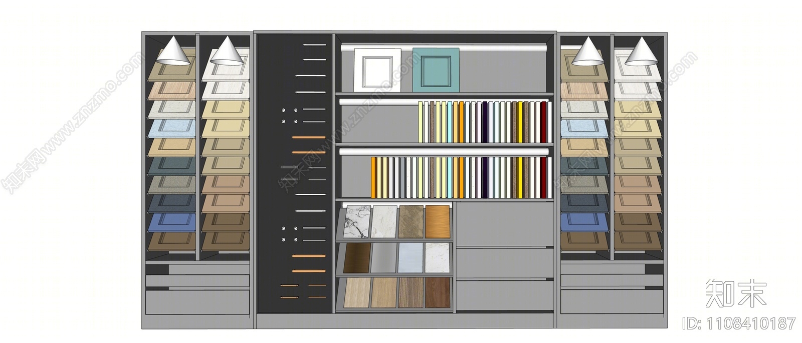 现代柜门展柜SU模型下载【ID:1108410187】