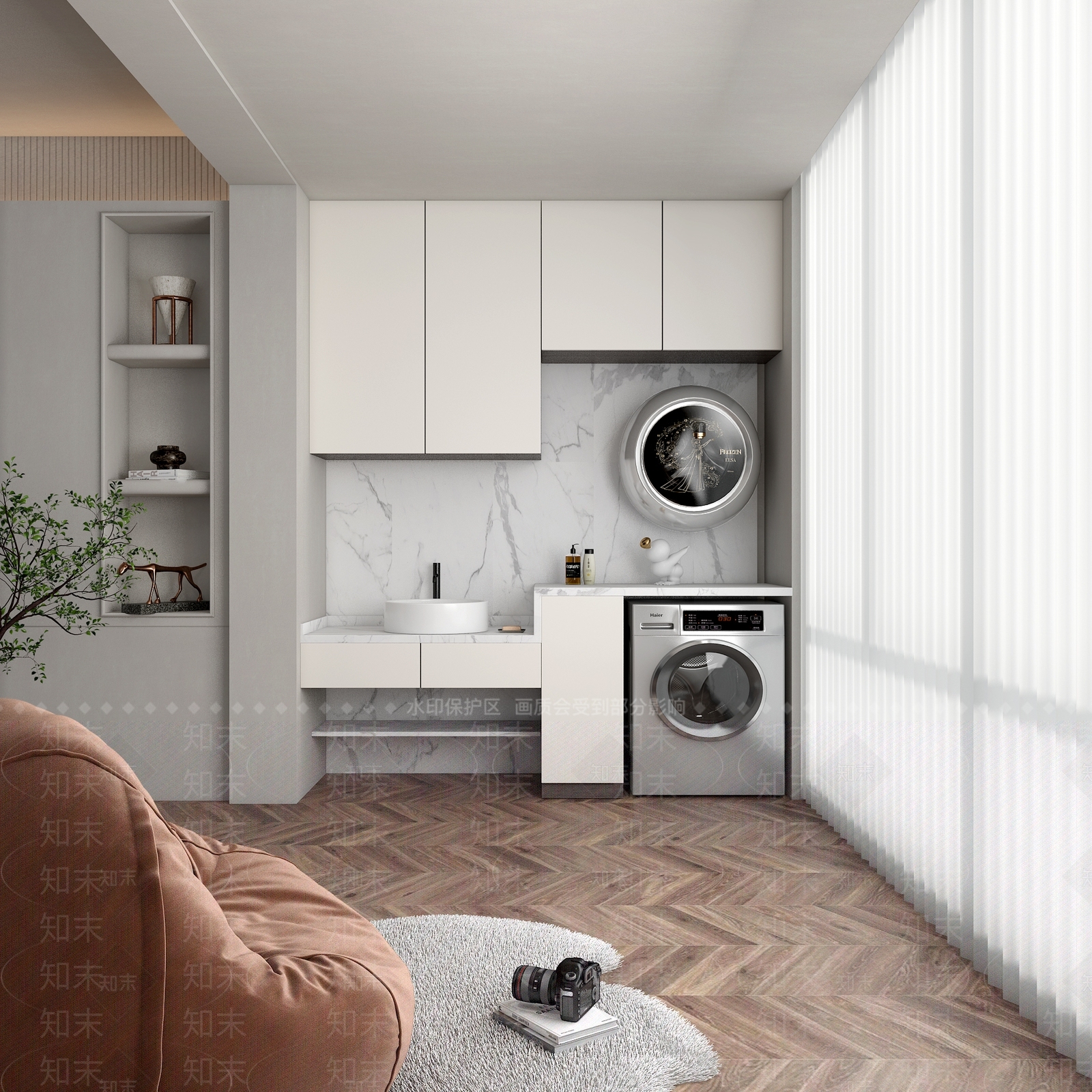 现代家居阳台3D模型下载【ID:1108418223】