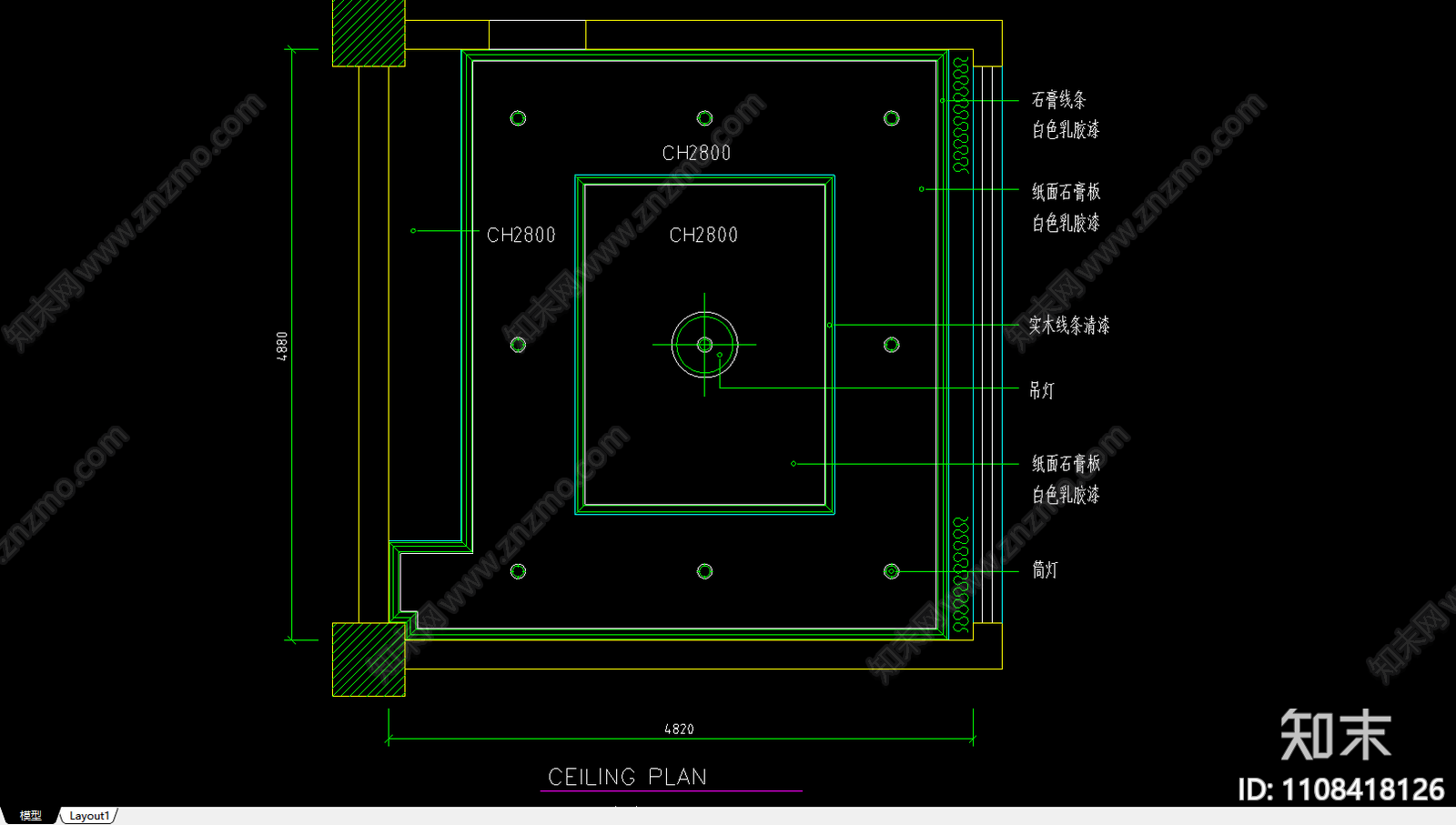 湖南某餐厅包间详图施工图下载【ID:1108418126】