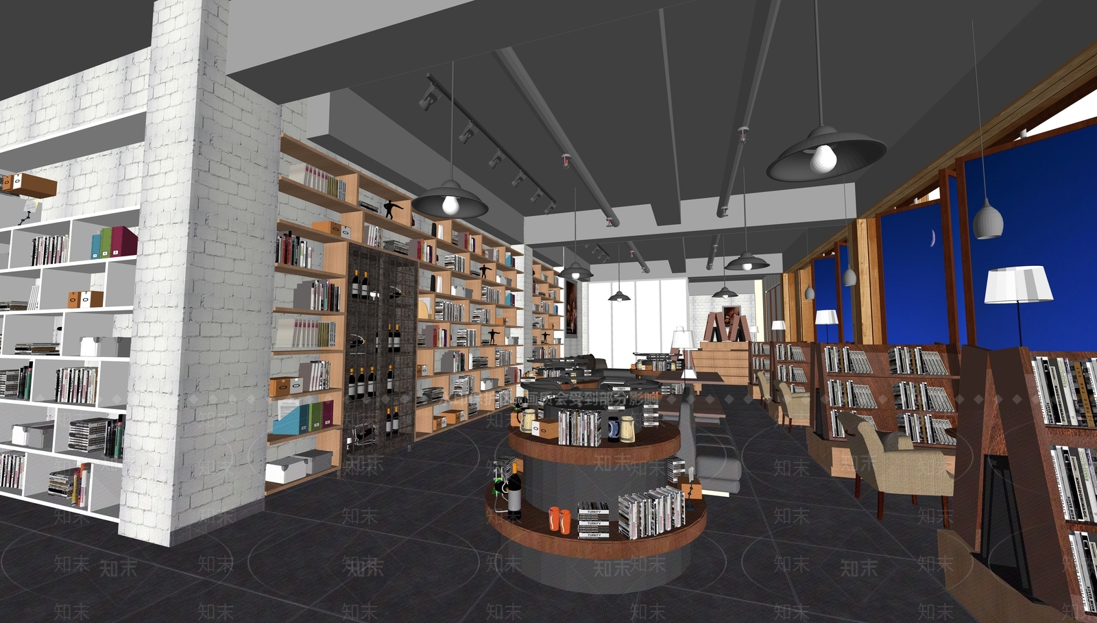 现代书店SU模型下载【ID:1108422182】