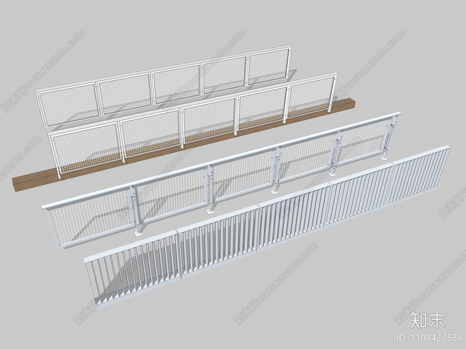 现代护栏SU模型下载【ID:1108427588】