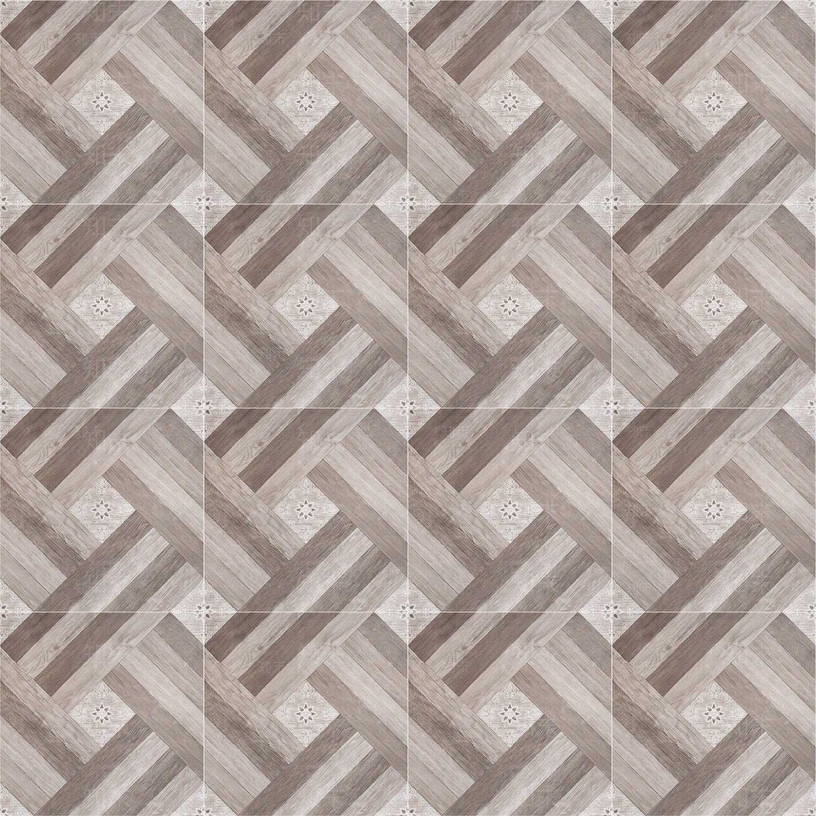 灰棕色复古木纹花砖贴图下载【ID:1108431219】