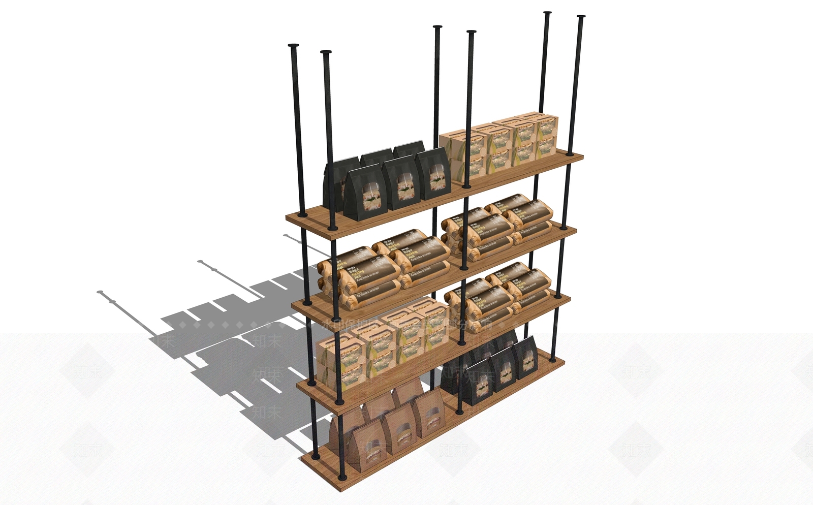 现代面包展示架SU模型下载【ID:1108440070】